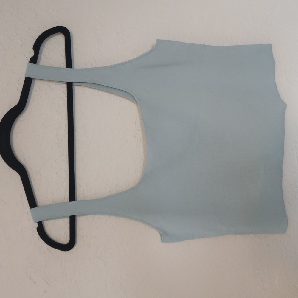 Vince Fitted Sleeveless Crop Tank Top